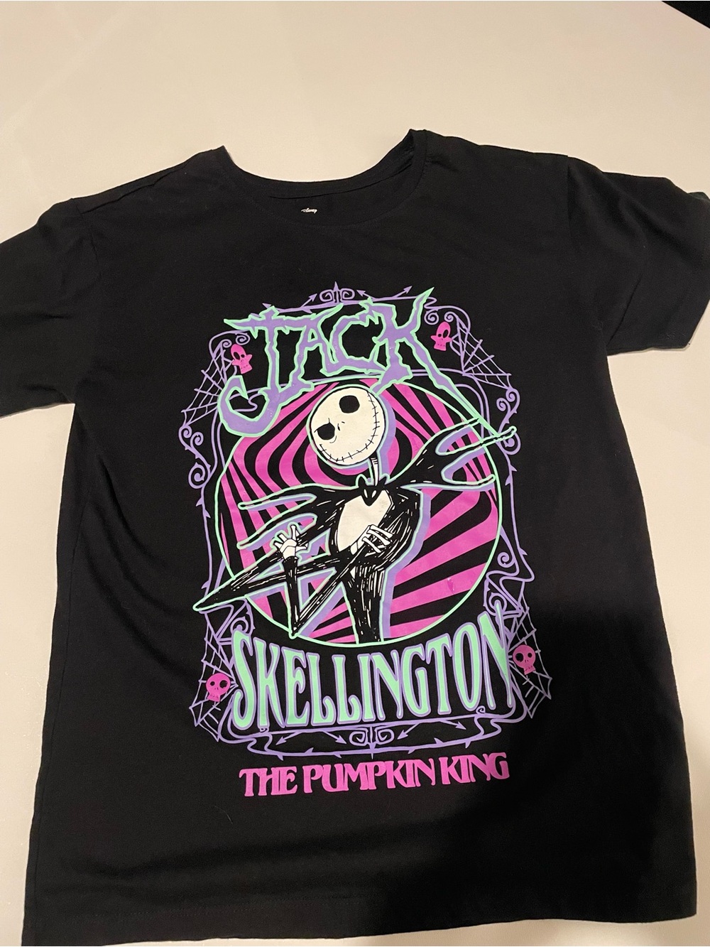 Disney Jack Skellington Graphic Tee -‎ Black with Purple & Mint
